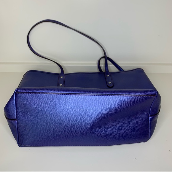 COACH PURPLE ULTRA VIOLET CITY ZIP TOTE HANDBAG - Picture 4 of 16